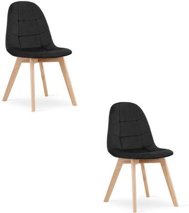 Krzesło BORA - czarny aksamit x 2