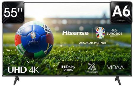 Telewizor LED Hisense 55A6N 55 cali 4K UHD