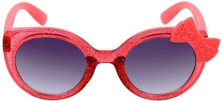 Czerwone okulary przeciwsłoneczne dla dziewczynki z Kokardą brokatem