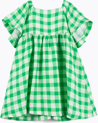 Sukienka dziecięca KID STORY Lniana green grid | WYSYŁKA W 24H | 30 DNI NA ZWROT