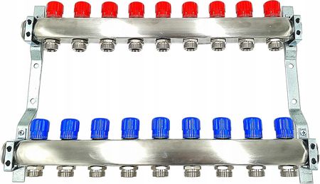 Unni Rozdzielacz Grzejnikowy Nierdzewny 9-Obwodów Inox Rng9Aunni