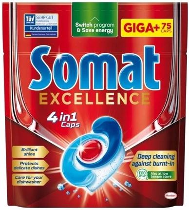 Somat Excellence Kapsułki Do Zmywarki 4W1 75szt.