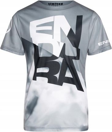 Koszulka Rowerowa Dziecięca Endura Singletrack Core Dreich Grey
