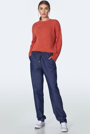 Luźne spodnie jeansowe - SD50 (kolor jeans, rozmiar 36)