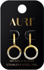 Zdjęcie Auri Kolczyki Wiszące Kółka Z Cyrkoniami - Krynki
