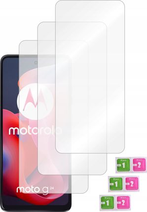 Martech Szkło Ochronne Do Motorola Moto G24 G04 Hartowane 0 33Mm Na Ekran 9H 3 Szt