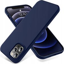 Amazon Etui Apple Iphone 12 Pro Max Case Silikonowy Granatowy Z Mikrofibrą