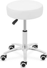 Zdjęcie Physa Taboret Kosmetyczny Na Kółkach - 48 - 61Cm - 120 Kg - Biały Como White - Małomice