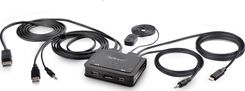 Startech Adapter Usb Cable Kvm 2-Port A+C Dp Switch 4K (C2D46UACCBLKVM)