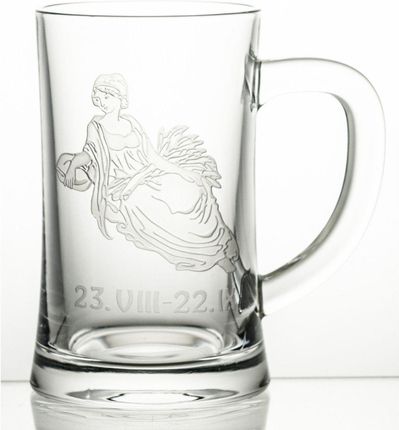 Crystal Julia Kufel Kryształowy Do Piwa Znak Zodiaku Panna (16569)