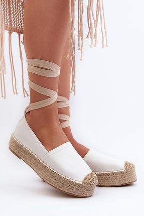 Espadryle Model Tailesse C-285 White - Step in style