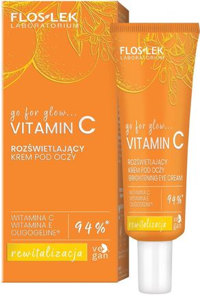 FLOSLEK Go For Glow Vitamin C Rozświetlający krem pod oczy, 30ml 