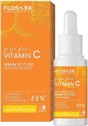 FLOSLEK Go For Glow Vitamin C 10% Serum rozjaśniające, 30ml 