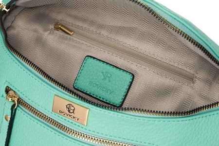 Saszetka damska crossbody ze skóry ekologicznej - Rovicky - zdjęcie 3