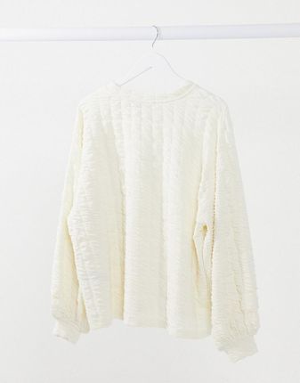 Vero Moda Kremowy Sweter Tekstura Okrągły Dekolt Q9X NH2__52/54