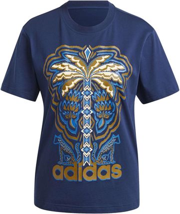 Damska Koszulka z krótkim rękawem Adidas Farm Gfx Tee Iv9758 – Granatowy
