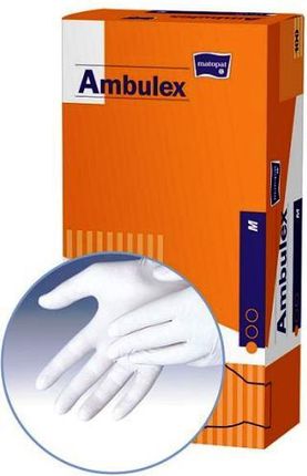 Matopat rękawice lateksowe niepudrowane Ambulex P L 100szt.