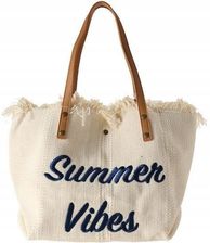 TORBA PLAŻOWA BOHO Z frędzlami jasny krem TP11B