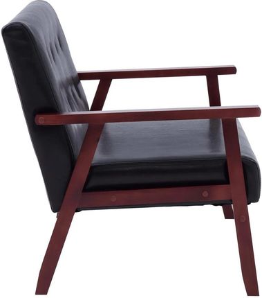 Zakito Home Sofa Retro 2 Osobowa Czarna 113,5X67X73,5 Cm - zdjęcie 2