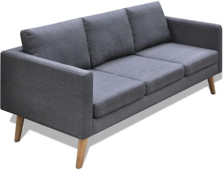 Zakito Home Sofa 3 Osobowa Ciemnoszary 168X70X73 Cm Drewno/Tkanina