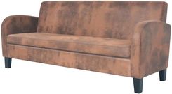 Zakito Home Sofa 3 Osobowa Zamszowa Brązowa 183X70X76Cm