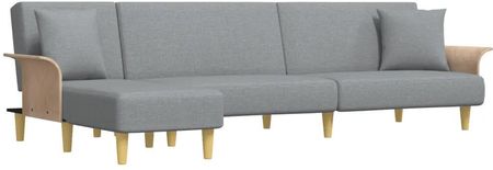 Zakito Home Kanapa Rozkładana L Jasnoszary 279X140X70 Cm Sofa Z Funkcją Spania