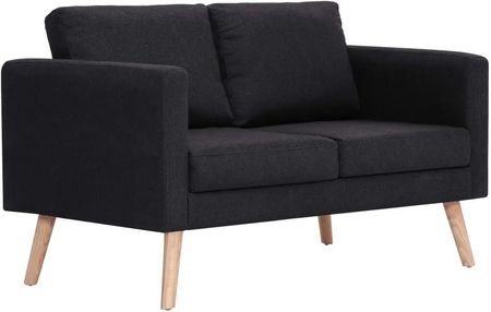 Zakito Home Sofa 2 Osobowa Czarna 116X70X73 Cm Poduszki Tkanina
