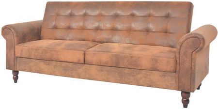 Zakito Home Sofa Rozkładana Chesterfield 2 Osobowa Brązowa 196X58 97X82 59Cm