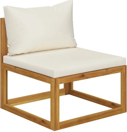 Zakito Home Sofa Modułowa Drewniana Akacjowa Kremowy 68X70X60 Cm