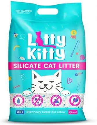LITTY KITTY - Silicate Cat Litter Żwirek silikatowy dla Kota 3,8L