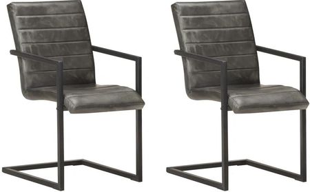 Zakito Home Krzesła Retro Postarzane Szaro Czarne 51X56X91Cm