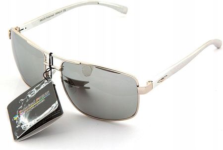 Okulary Polaryzacyjne przeciwsłoneczne Uv Pilotki lustrzane srebrne