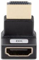 Lanberg Adapter HDMI(F) HDMI(F) 8K kątowy góra aluminimum srebrny (ADHDMI08)