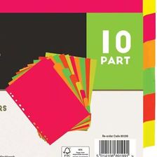 Zdjęcie Pukka Przekładki Do Segregatora A4 10 Blocz. Neon - Połczyn-Zdrój