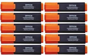 Office Products Zakreślacz Fluorescencyjny Kolor Pomarańczowy, Zestaw 10szt.