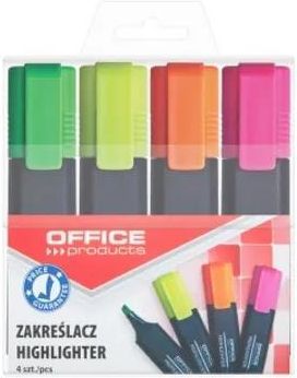 Office Products Zakreślacz Fluorescencyjny Mix Kolorów 4szt.