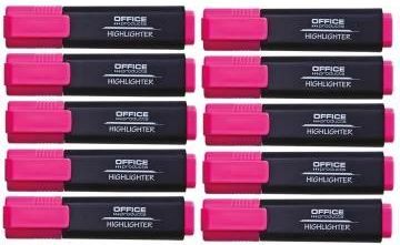 Office Products Zakreślacz Fluorescencyjny Kolor Różowy, Zestaw 10szt.
