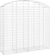 Zakito Home Kosz Gabionowy Dekoracyjny 200X50X180/200cm Srebrny Zh153479