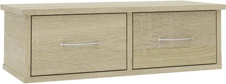 Zakito Europe Wisząca Półka Z Szufladami Dąb Sonoma 60X26X18,5 Cm 100035145153_800588