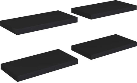 Zakito Europe Stylowe Półki Ścienne Czarne 50X23X3,8Cm Zestaw 4 Szt. 100035145153_323831