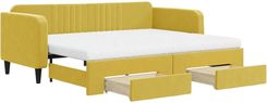 Zakito Europe Leżanka 2W1 223X100 Żółta Aksamit 100035145153_3197140