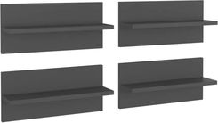 Zakito Europe Półka Ścienna 40X11,5X18 Cm Szara Do Dvd Książek Dekoracji 100035145153_807302