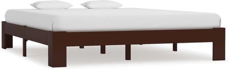 Zakito Europe Rama Łóżka 160X200 Cm Drewno Sosnowe Ciemny Brąz 100035145153_283302