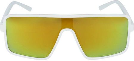 Dizajnerskie okulary z polaryzacją złote lustra białe oprawki unisex Revers