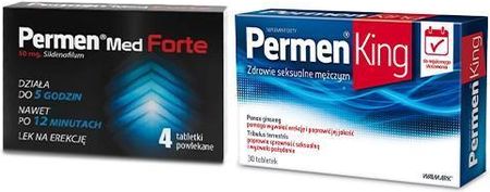 Zestaw Permen Med Forte 50Mg 4Tabl. Powlekane + Permen King 30Tabl.