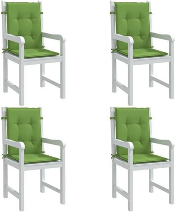 vidaXL Poduszki Na Krzesła Z Niskim Oparciem 4szt. Zielony Melanż 4002461