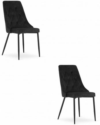 Krzesło IMOLA - czarny aksamit x 2