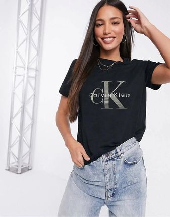 Koszulka Damska Calvin Klein CK Jeans bawełniana czarna