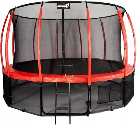 Jumpi Trampolina Ogrodowa 435Cm 14Ft Maxy Comfort Plus Czerwona Z Wewnętrzną Siatką