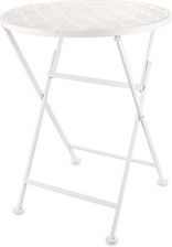 Zdjęcie Biały Okrągły Metaloway Stolik Ogrodowy Na Balkon Taras Do Altany  - Stary Sącz